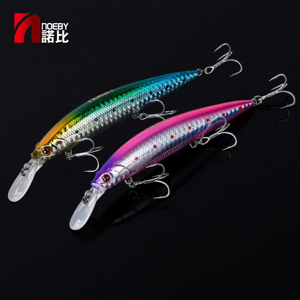 NOEBY-Señuelos de pesca de pececillo que se hunden, 110mm, 32g, Wobblers, Jerkbait, cebo duro Artificial, lubina, aparejos de pesca de agua salada - imagen 5