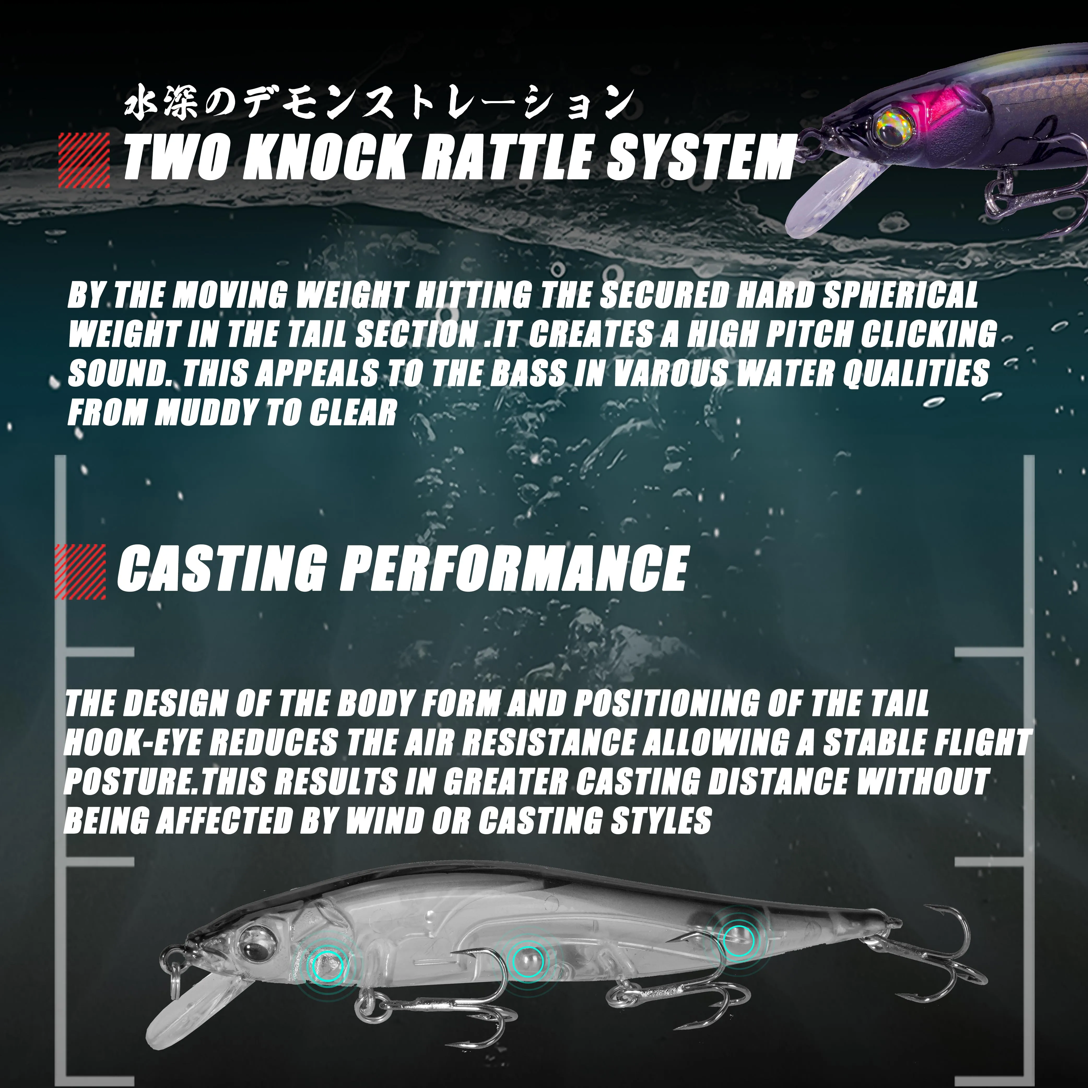 Señuelo de Pesca Minnow Wobblers, cebos duros de 10g, 98mm, 0,5-1m, Isca, equipo Artificial, accesorios para Pesca Leurre Dur - imagen 4