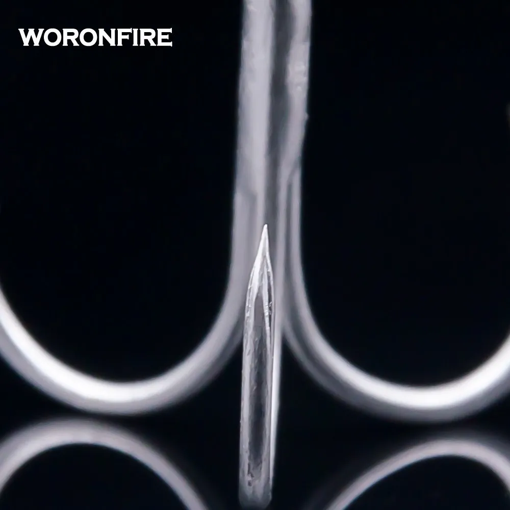 20 unids/lote gancho triple grueso fuerte tracción 1 #   2 #   4 #   6 #   8 #   10 #   12 #   Propietario de anzuelos de pesca triples plegados redondos de acero rico en carbono - imagen 4