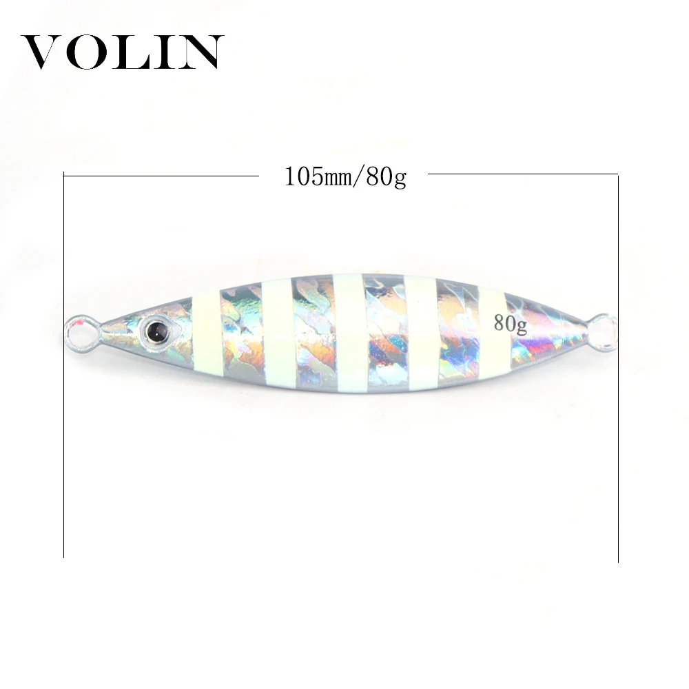 VOLIN-señuelo de pesca Artificial de hundimiento lento, anzuelo de pesca de Metal para Jigging 120g 150g 200g, cebo de Pesca de lubina de mar, 1 Uds. - imagen 2