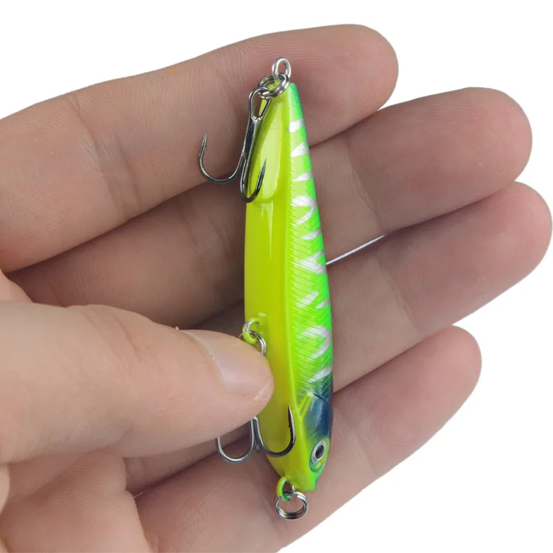 Señuelos de Pesca de lápiz flotante con garra, 55mm, 3,5g, Stickbait, superficie de agua superior, Walk The Dog, cebos duros Wobblers para lubina y Lucio