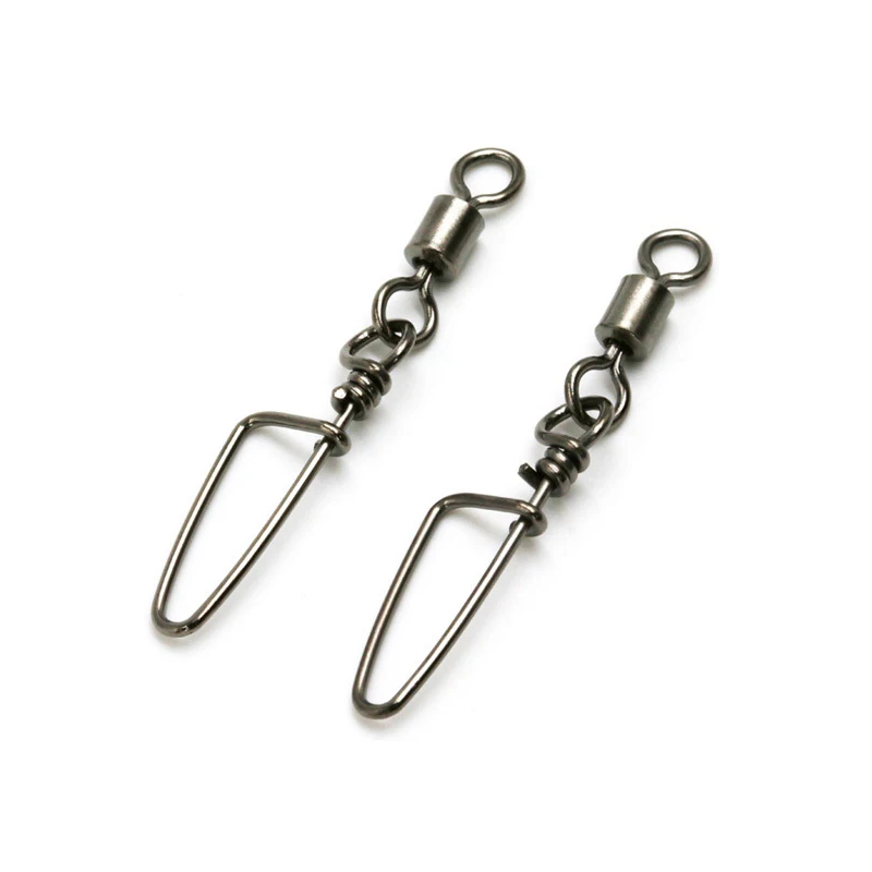 Conector giratorio de acero inoxidable, anzuelo de Pesca con enganche a presión, accesorios de aparejos, 1000 uds., venta al por mayor - imagen 3