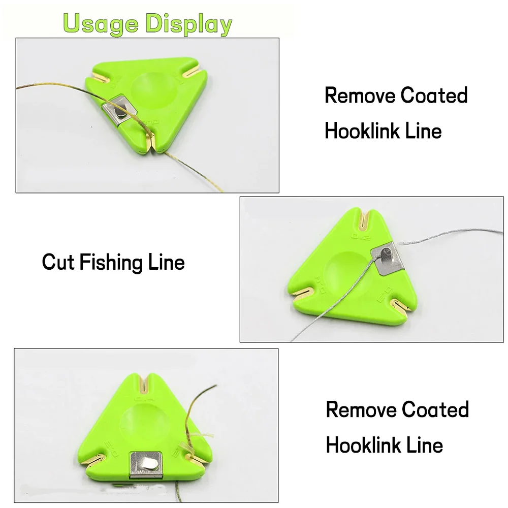 Bimoo-Herramienta de pesca de carpa, cortador de línea, pelador de anzuelos recubierto para aparejo de pelo, accesorios portátiles, naranja y verde, 1 ud. - imagen 5