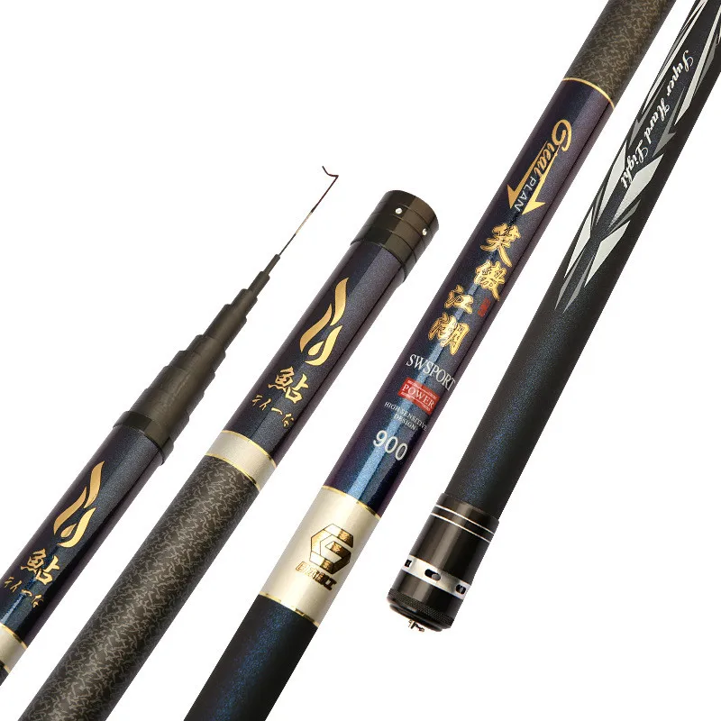 Caña De pescar superdura De fibra De carbono, aparejos De Pesca De carpa, sección larga, 8m-15m - imagen 3