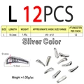 12PCS Silver L