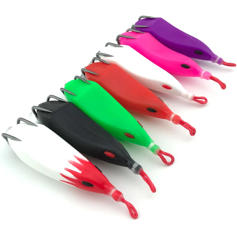 OBSESSION-señuelo de rana suave para pesca, cebo Artificial de silicona para agua salada, lubina negra, 75mm, 16,5g, 5 unids/lote - imagen 2