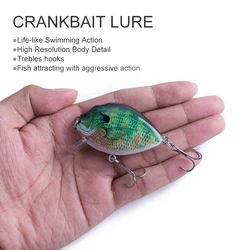 Señuelos de pesca con cebo de manivela, cebos duros de plástico que se hunden, con vibración interior de plomo, Wobbler, aparejos de pesca falsos, 60mm/14,5g