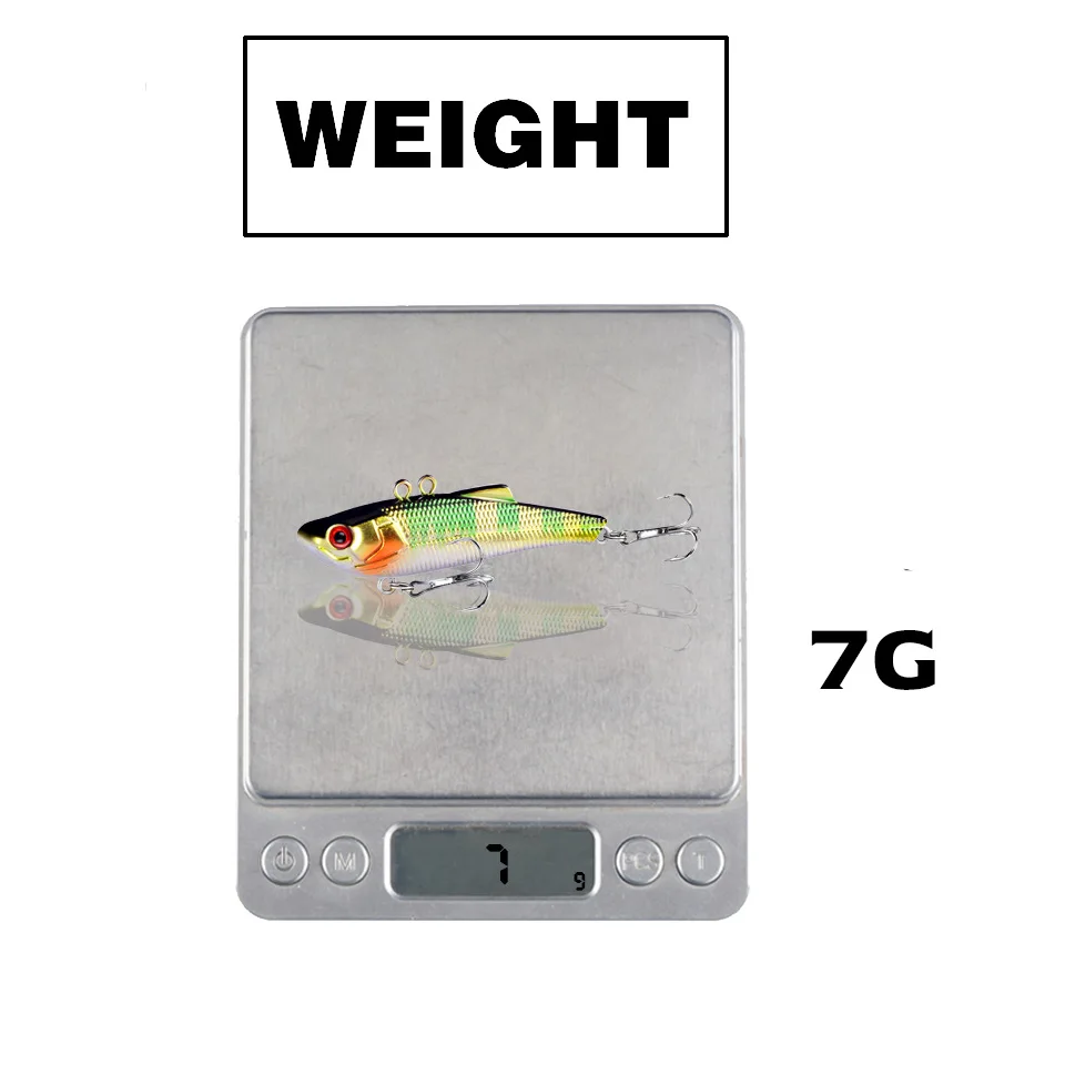 Señuelo de Pesca de hielo VIB, cebo duro, 7cm, 7g Isca, cebo Artificial que se hunde, Wobbler, aparejos de Pesca de invierno, 1 ud.