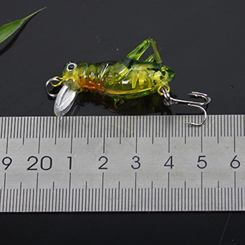 Señuelos de Pesca de insectos saltamontes, juego de cebos artificiales de pesca de basura con caja, plantilla Wobbler, aparejos de pesca de mar X489, 4cm, 3g, 5 unidades por lote - imagen 4