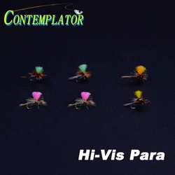 4 colores surtidos 16 # -18 #   Hola Vis Adam paracaídas moscas secas Señuelos de pesca con mosca 6 unids/pack Para patrones superficie clásica moscas de agua