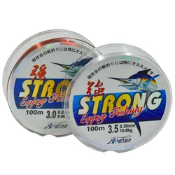 Línea de pesca de 200m, 100% japonés súper fuerte, nailon transparente, no fluorocarbono, aparejos de pesca al aire libre, accesorios profesionales