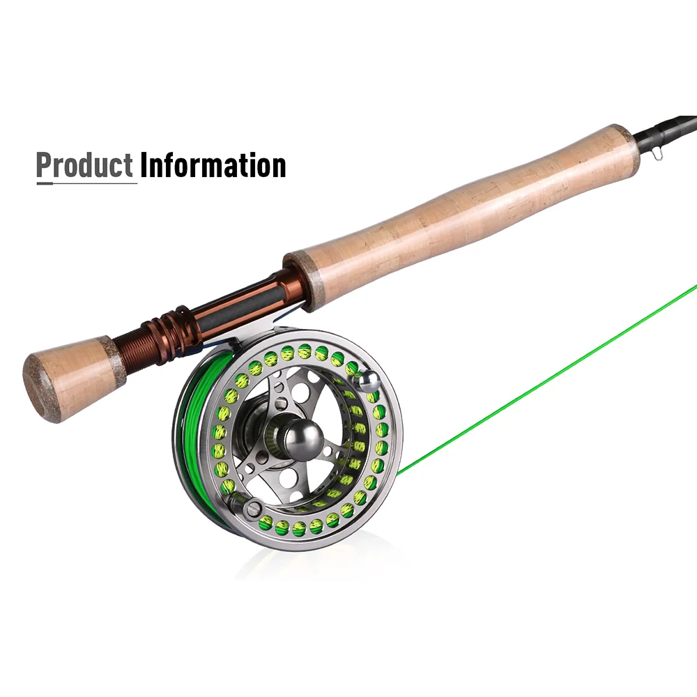 Goture-carrete de pesca con mosca 3/4, 5/6, 7/8, WT 2 + 1BB, CNC mecanizado, rueda de mosca grande izquierda/derecha, carrete de repuesto, aparejos de pesca - imagen 5