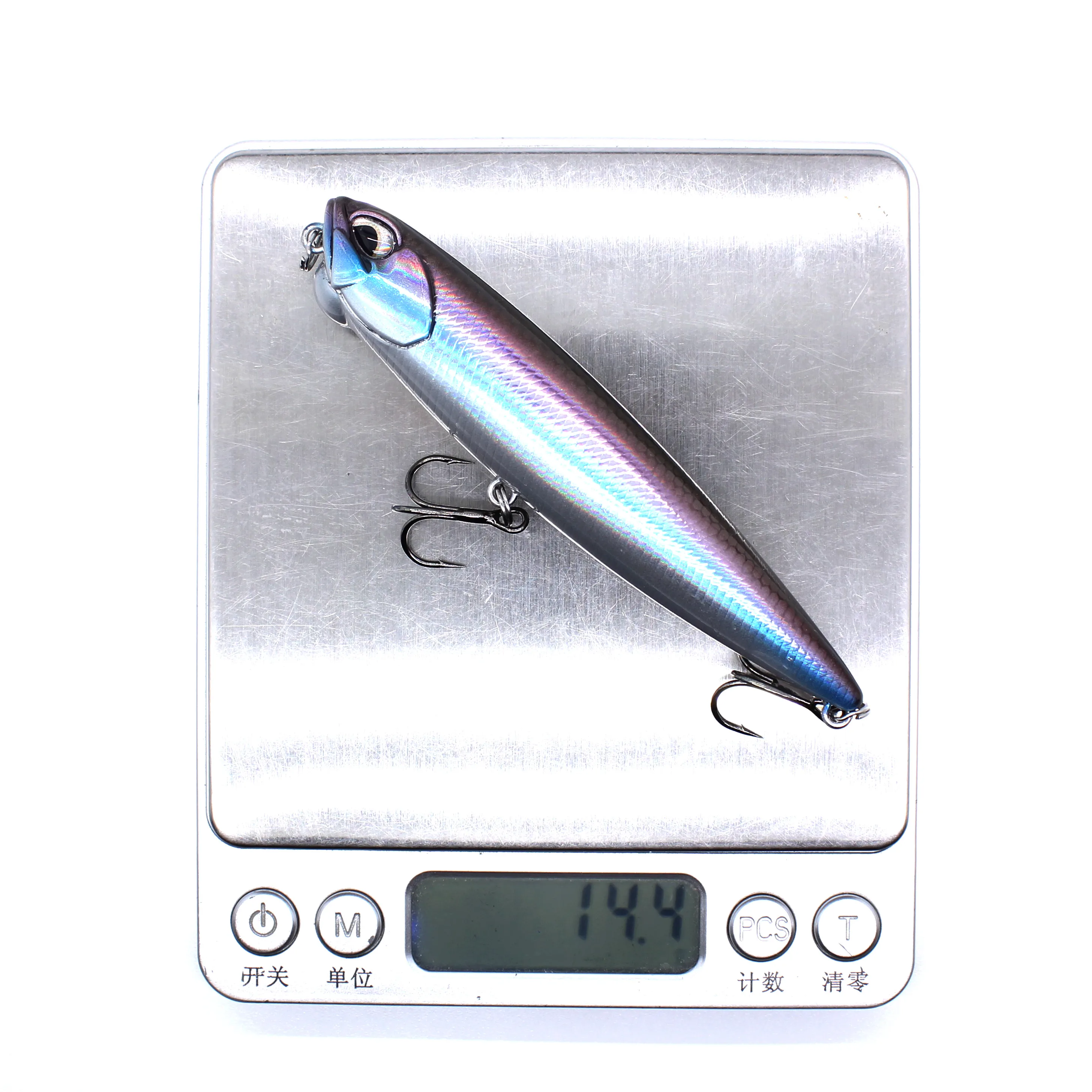 AOCLU-Lápiz flotante para perros, cebo duro, palito Popper, señuelo de pesca, agua salada dulce, nadador de agua superior, 100mm, 14,4G - imagen 3