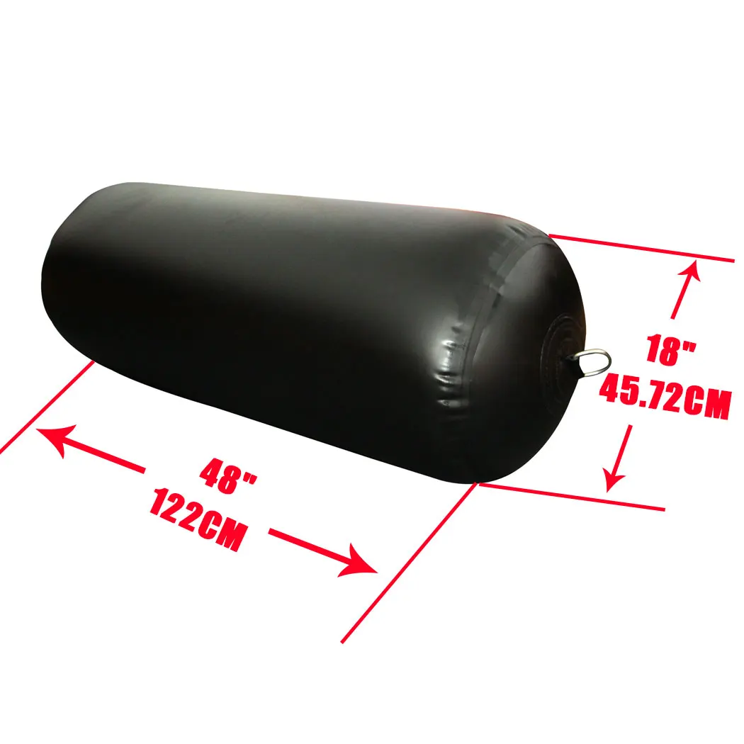 Guardabarros inflable para barco marino, parachoques de muelle con línea de suspensión, boquilla de conector de adaptador de válvula y mango de válvula, 18x48 pulgadas, a la venta - imagen 3