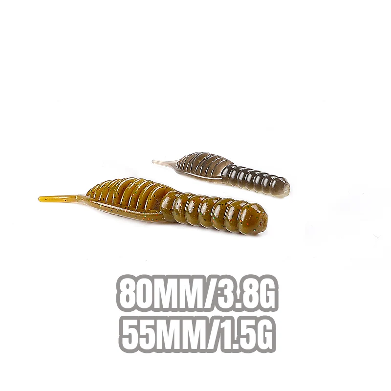 Señuelos fanatik supercontinentes, 80mm/8 Uds., 55mm/15 Uds., Señuelos de Pesca blandos, cebos de silicona suave, cebo suave de Larva - imagen 3