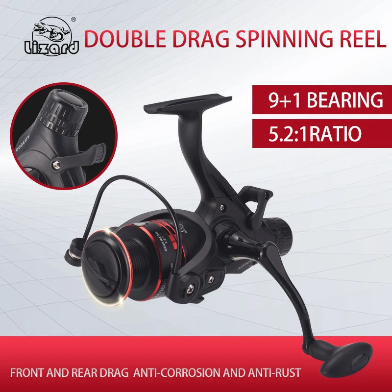 Carrete de pesca Lizard AO – Doble freno delantero y trasero