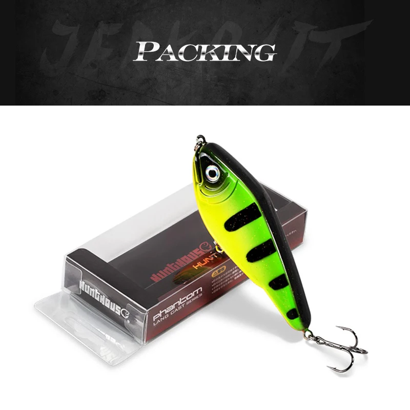 Hunthouse-señuelo de Pesca de Lucio, cebos de hundimiento lento, crankbait, wobblers, Leurre - imagen 5