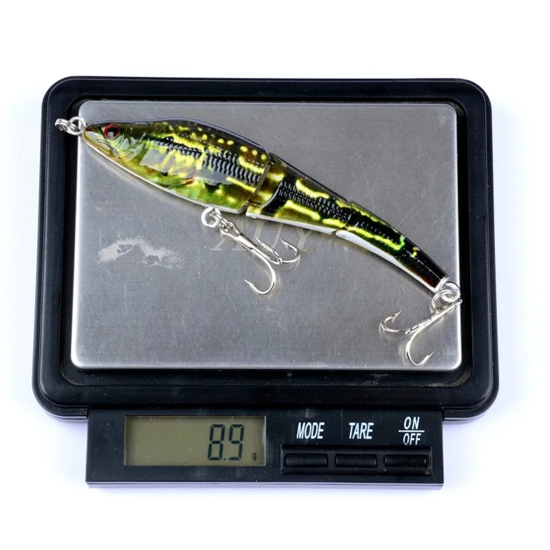 1 Uds 10cm 9g señuelo de pesca 3 Wobbler de hundimiento articulado para Lucio Swimbait Crankbait trucha lubina accesorios de pesca aparejos cebo - imagen 3