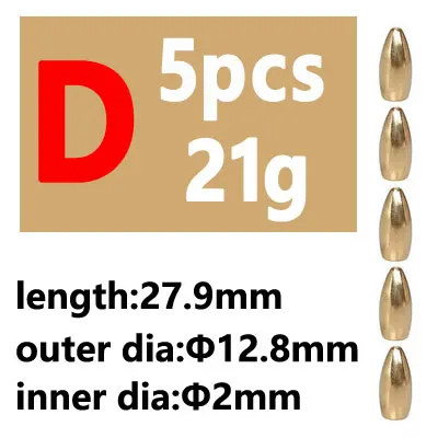 5pcs D type 21g