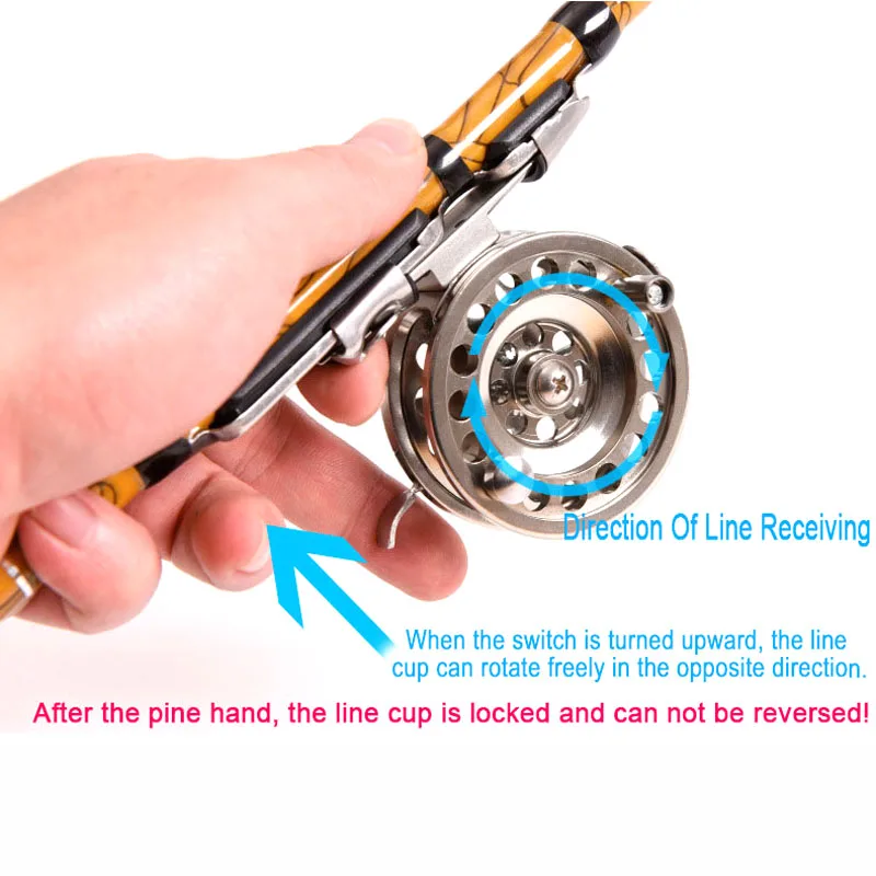 Carrete de pesca con mosca de aleación de aluminio de Metal para Lago, cebos de agua salada, aparejos de fundición, carretes de pesca en hielo de invierno, rueda de tambor de fundición de pescado 1:1 - imagen 5