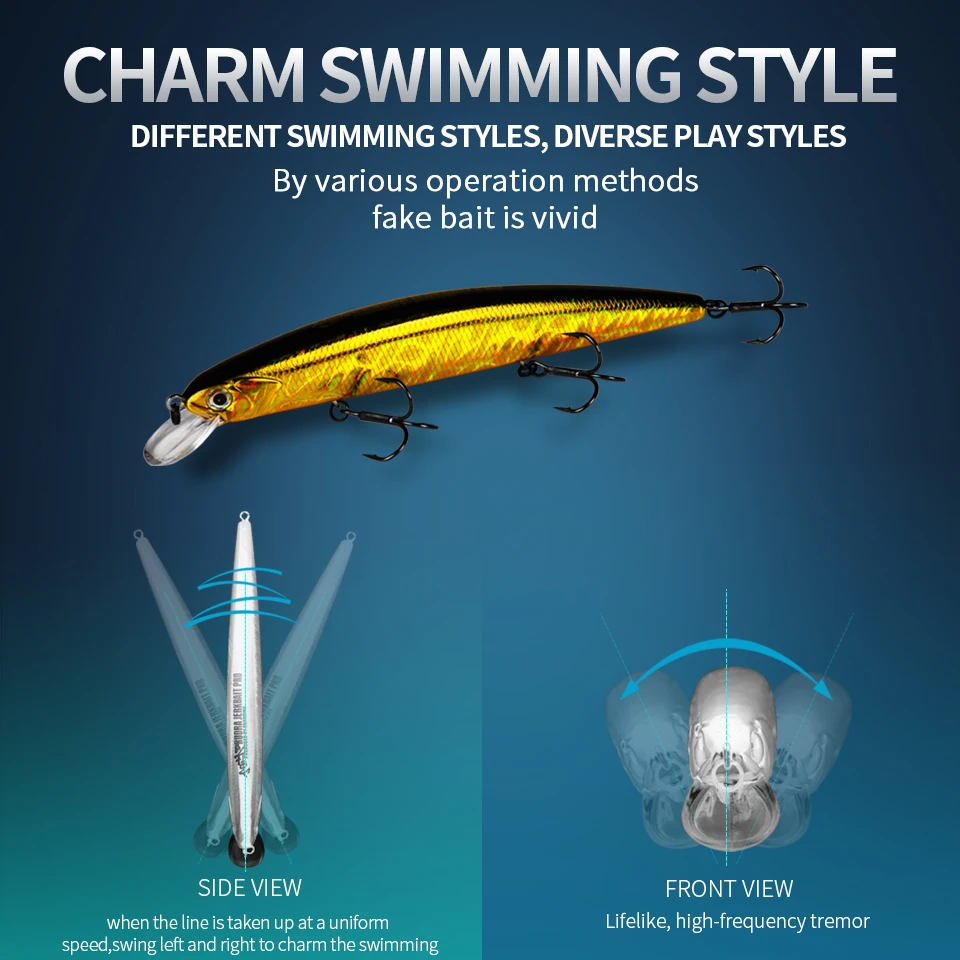 BEARKING 13cm 21g SP profundidad 1,8 m Señuelos de pesca superiores Wobbler cebo duro calidad profesional minnow para aparejos de pesca - imagen 3