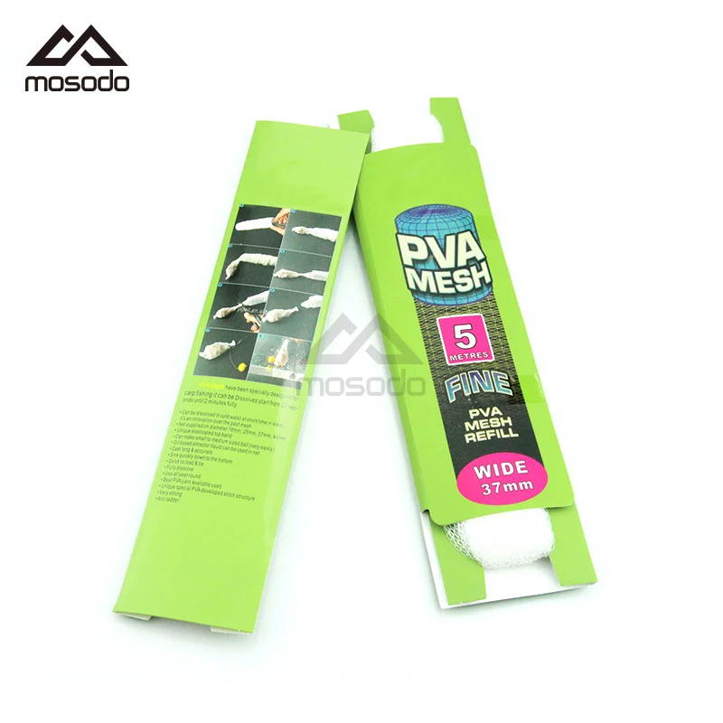 Mosodo-red de pesca PVA Soluble, malla estrecha para peces, recarga de medias, alimentador de 5m, trampa, bolsa de cebo, red de protección - imagen 3