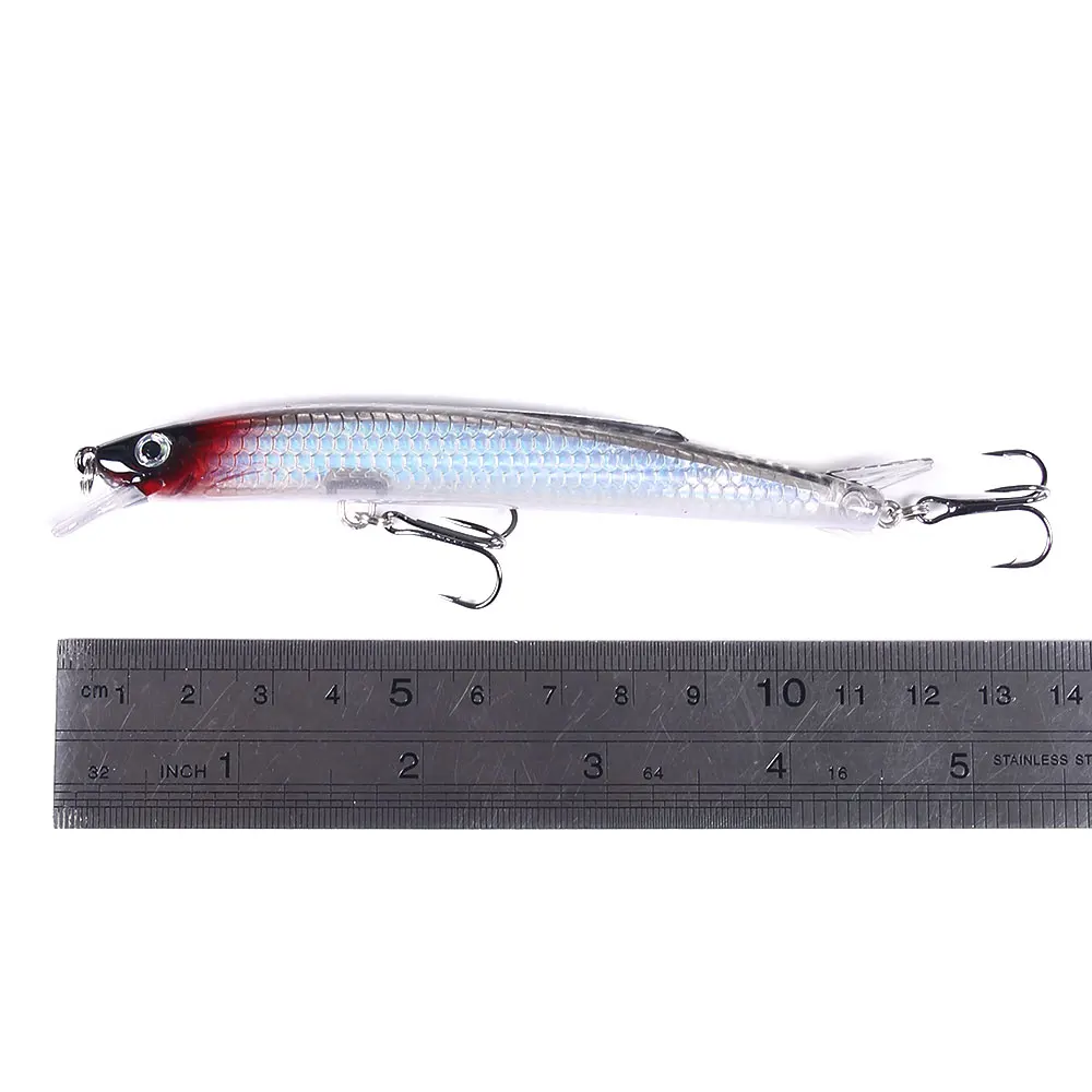 Señuelos de Pesca de pececillos láser, 12cm, 10,5g, cebo duro, ojos 3D, Crankbait, Wobblers de tiro largo, aparejos de pesca de buceo, 0,2-0,8 m - imagen 5
