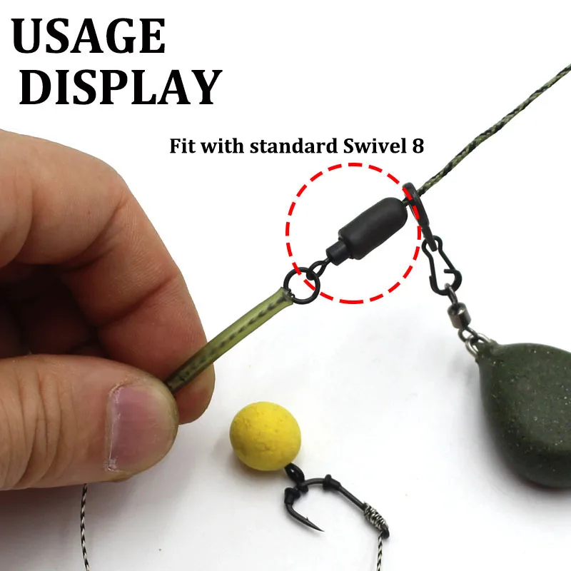 20PCS Carp Fishing Buffer Beads for Helicopter Rig Chod Rig Knot Protector Beads Rubber Shock Buffer for Multi Clip Tackle - imagen 5