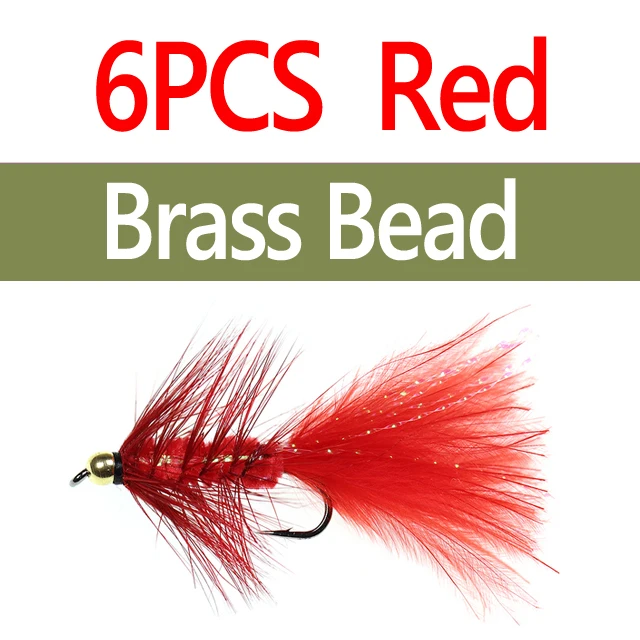 6pcs Brass Bd Red