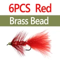 6pcs Brass Bd Red