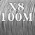 X8 Dark Gray 100M