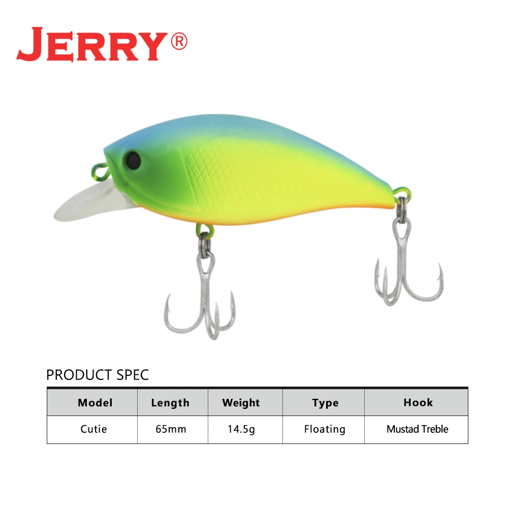 Jerry Cutie señuelos de pesca de trucha y lubina, cebo de fundición larga de manivela, 65mm, 14,5g, Wobbles, tapón de pesca de orilla, cebo Artificial - imagen 3
