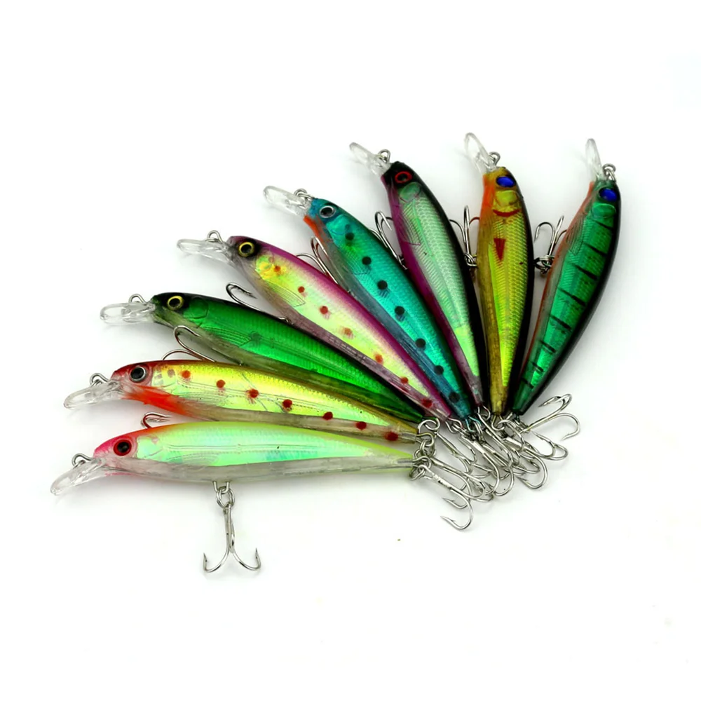 10 unids/set señuelo de pesca 13,4g 11cm Minnow simulación piel de pescado duro Swimbiat Bass bola de acero batido cebo de pesca aparejos Wobbler - imagen 5