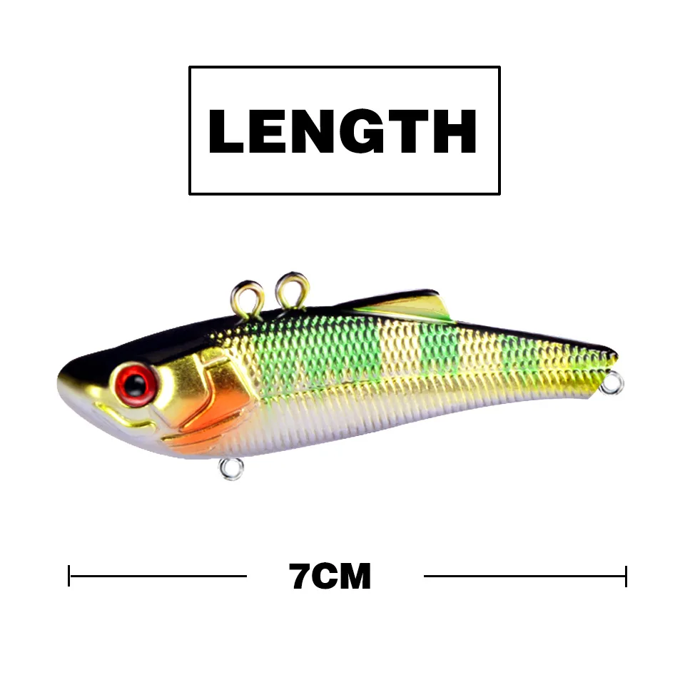 Señuelo de Pesca de hielo VIB, cebo duro, 7cm, 7g Isca, cebo Artificial que se hunde, Wobbler, aparejos de Pesca de invierno, 1 ud.