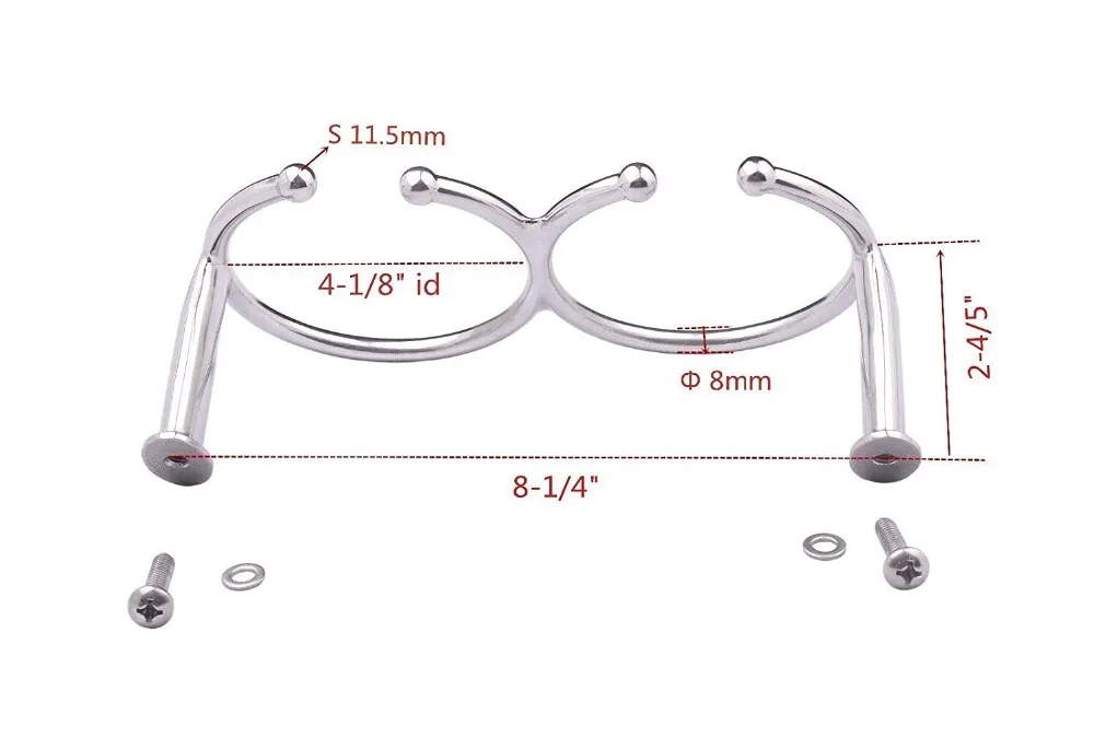 Vista del soporte para bebidas tipo marine