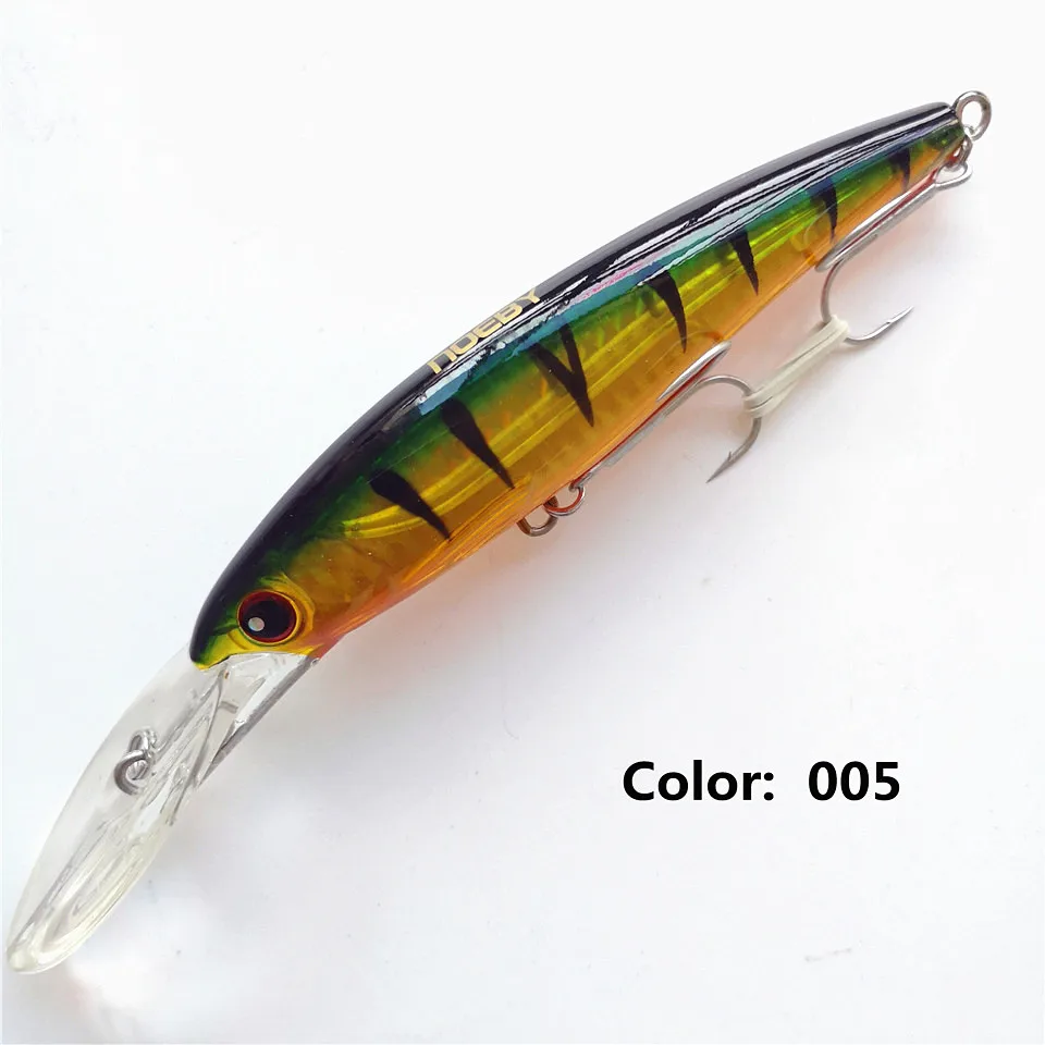 NOEBY-señuelo De Pesca flotante, anzuelo duro Minnow, 12cm, 30,5g, Trolls De plástico, 0-5m, aparejos Wobblers, 3 uds. - imagen 4