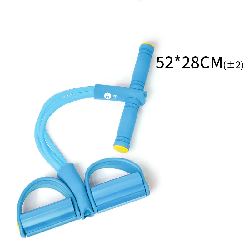 Cuerdas elásticas de tracción de 4 tubos para ejercitar el vientre, banda de resistencia para gimnasio en casa, bandas elásticas de entrenamiento deportivo para equipo de Fitness - imagen 5