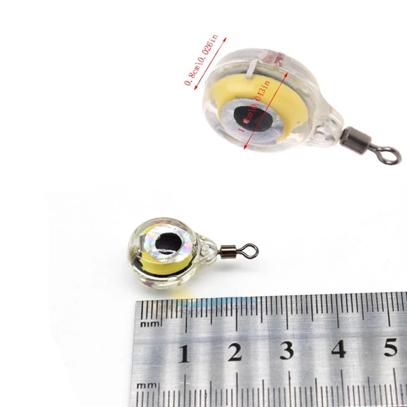 Mini lámpara LED de ojo redondo para pesca subacuática, luces de cebo para calamar, pez Ribbonfish, barco de agua salada, suministros de pesca nocturna, 1 unidad - imagen 4
