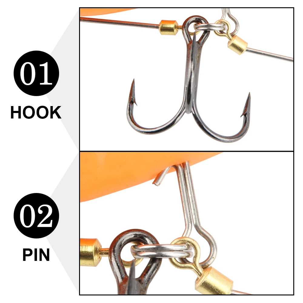 Spinpoler Shad Belly Hook Stinger Rig para anzuelos de pesca dobles Softbait Pike # 6 # 1 # 1/0 Tornillo de corcho Shad Spin Rig Tackle Pesca - imagen 4