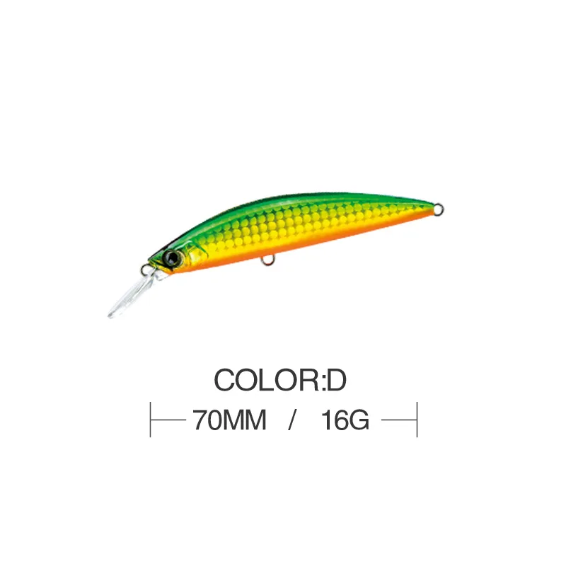 Señuelos de Pesca Minnow, 70mm, 16g, ojos 3D, Wobblers, Crankbaits, cebos duros artificiales, accesorios de pesca de carpa - imagen 4
