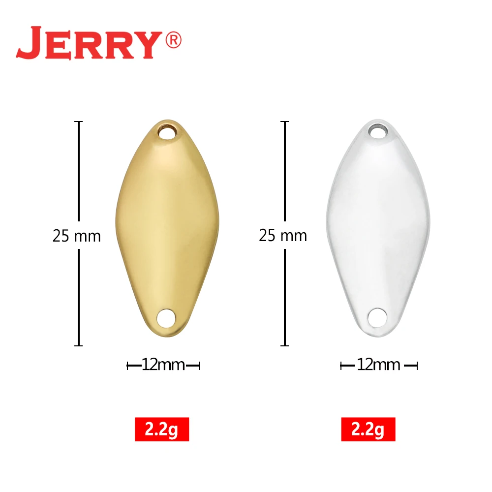 Jerry Peon-señuelo de pesca ultraligero con purpurina, cuchara de Metal en blanco para trucha de área 2g, sin pintar, para Lago y río - imagen 2