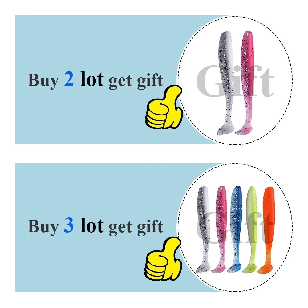 10 Uds plantilla cebo suaves de silicona señuelo cebo de gusanos para pescar Wobbler 7cm 10cm artificiales atractivos giratorio de goma Pesca de lubina - imagen 5