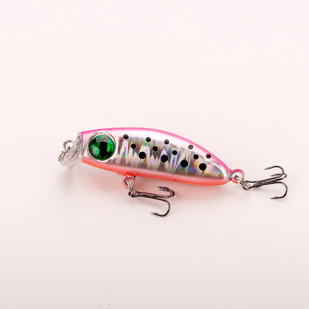 Señuelos pequeños de diseño japonés, 1 piezas, 2,5g, 35mm, de hundimiento lento Minnow, Mini cebo duro para perca, trucha - imagen 5