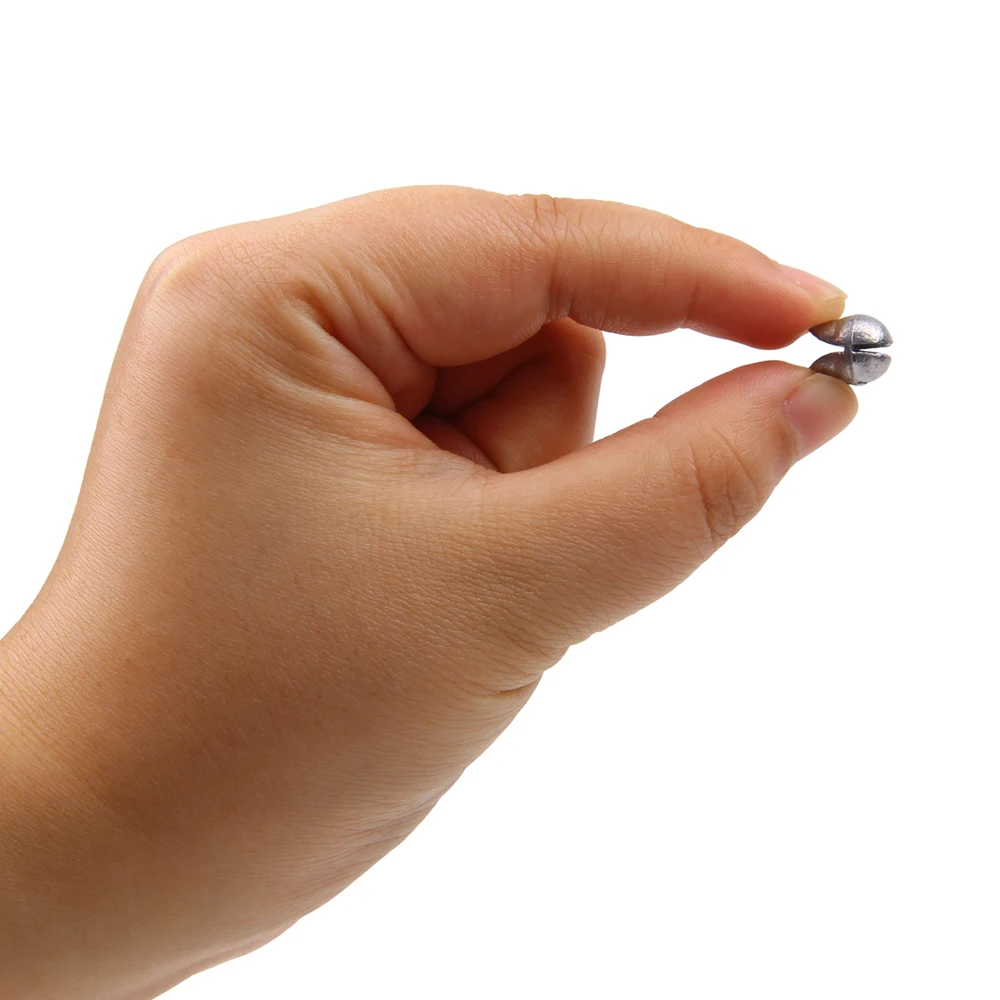 Juego de plomo de mordida abierta de 20 piezas, 0,8g-3,7g, hundimiento, tiro dividido, peso de plomo, pesca de carpa, huevo ovalado sólido, aparejo de bala - imagen 2