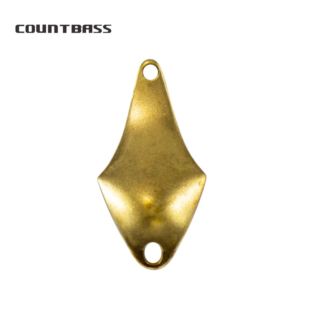 COUNTBASS 50 Uds. Cucharas de pesca de salmón de latón en blanco 2g (5/64oz) área de trucha giratoria, cebos de Lucio, señuelos de pescador sin pintar