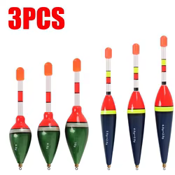 Topline-aparejos de pesca de mar para invierno, 3 uds., 2g, 3g, 4g, Bobber de abeto luminoso, flotador de pesca de mar, Bobber Vertical largo, palo de pesca de carpa