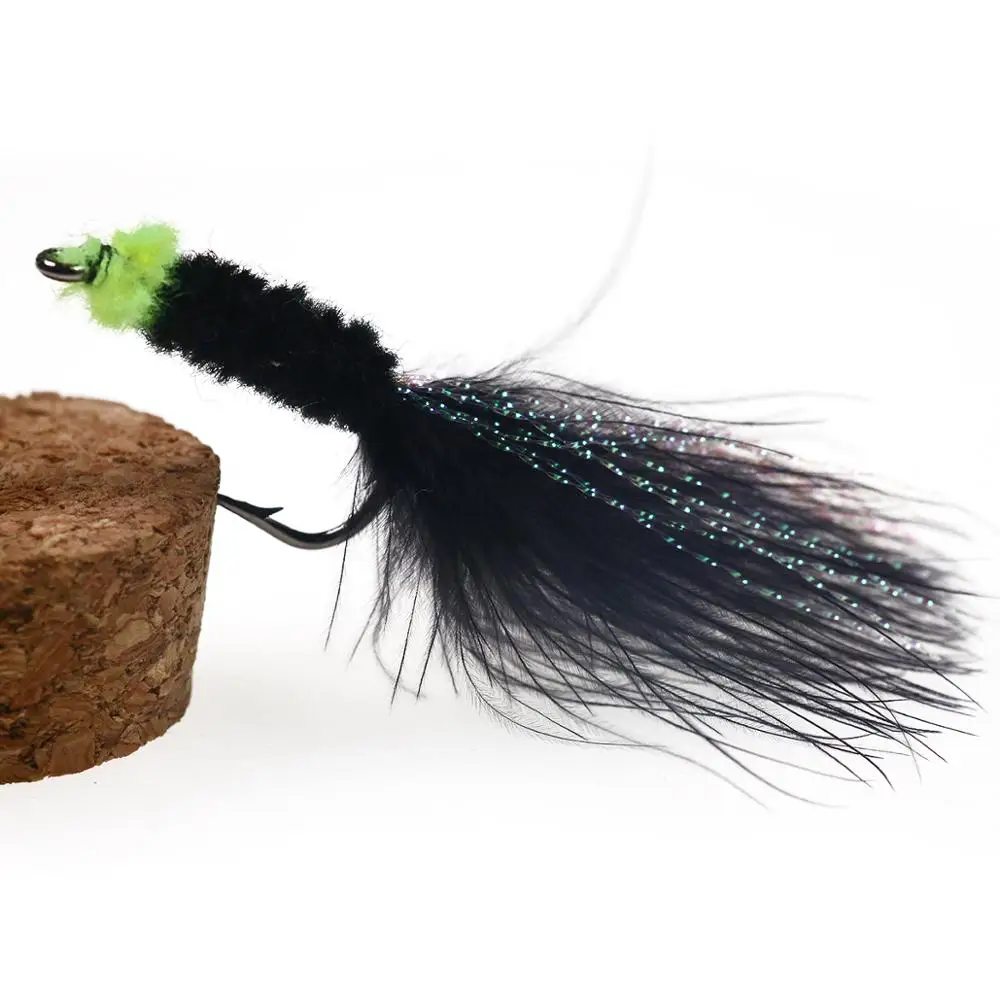 Wifreo-cebos de pesca con mosca de sanguijuela, cebos de pesca de trucha, Flashabou, 10 Uds. - imagen 3