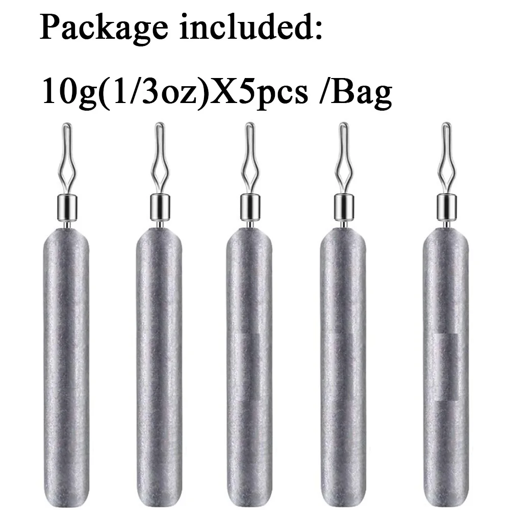 5pcs 10g sinkers