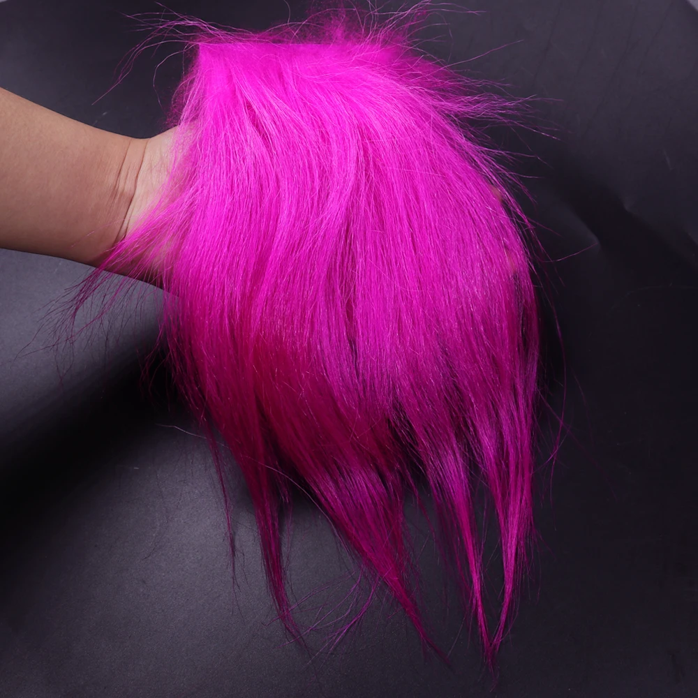 Bimoo-Material de pelo atado de moscas de cabra de Cachemira para sombra de rayos solares, perro Collie y Streamer, moscas de agua salada, fibras naturales largas, 1 unidad - imagen 5