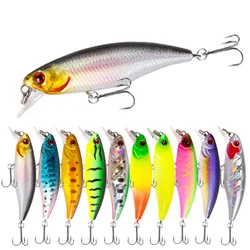 Mini señuelo de pesca de pececillo que se hunde, 4,5g, 55mm, cebo duro, Wobblers, Crankbait, Perch, Lucio, salmón, trucha, lubina, 1 piezas